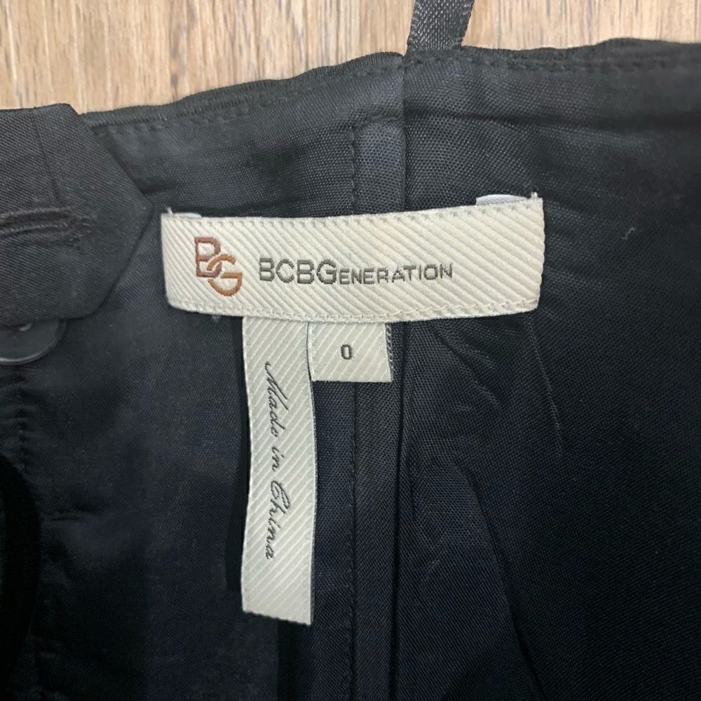 BCBGeneration Black Strapless Draped Front Dress - Picture 6 of 6